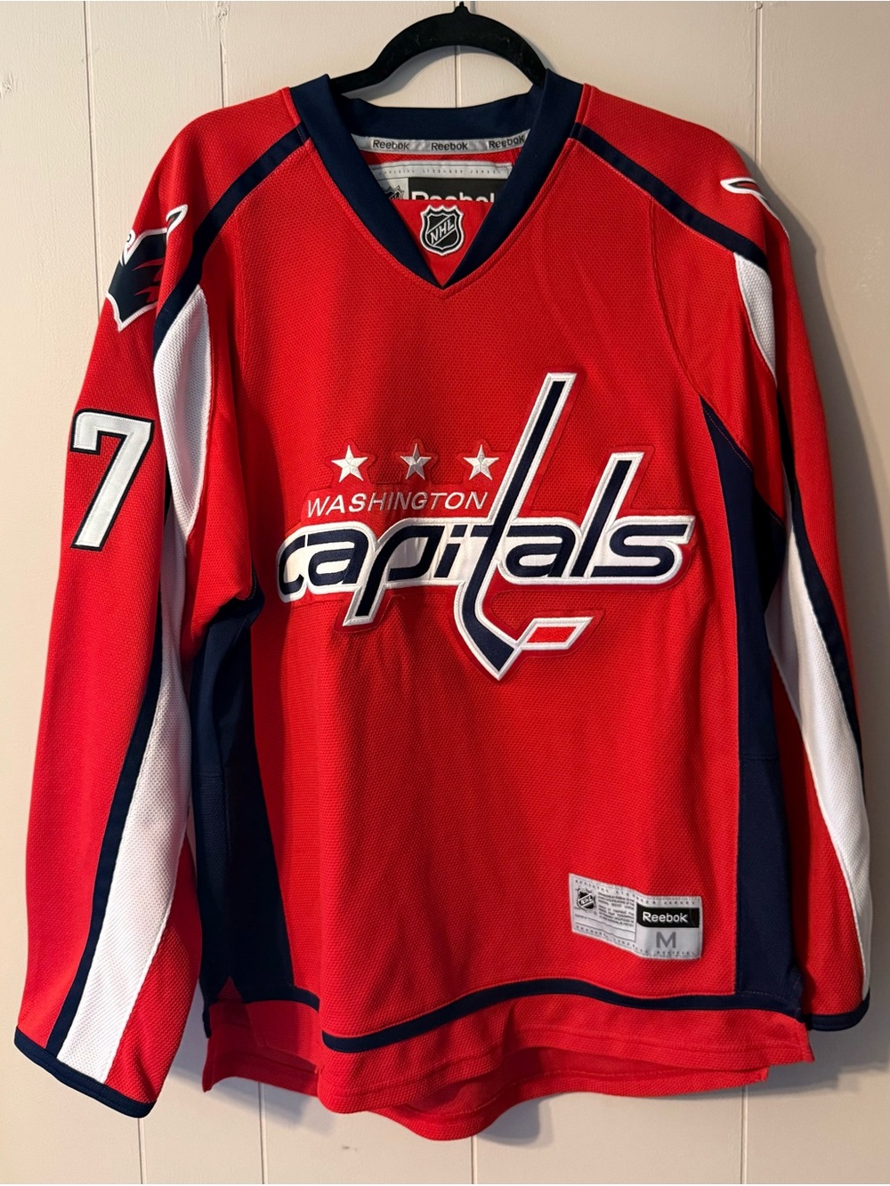 Reebok Washington Capitals T.J. Oshie #77 NHL Hockey Jersey Red Men’s M